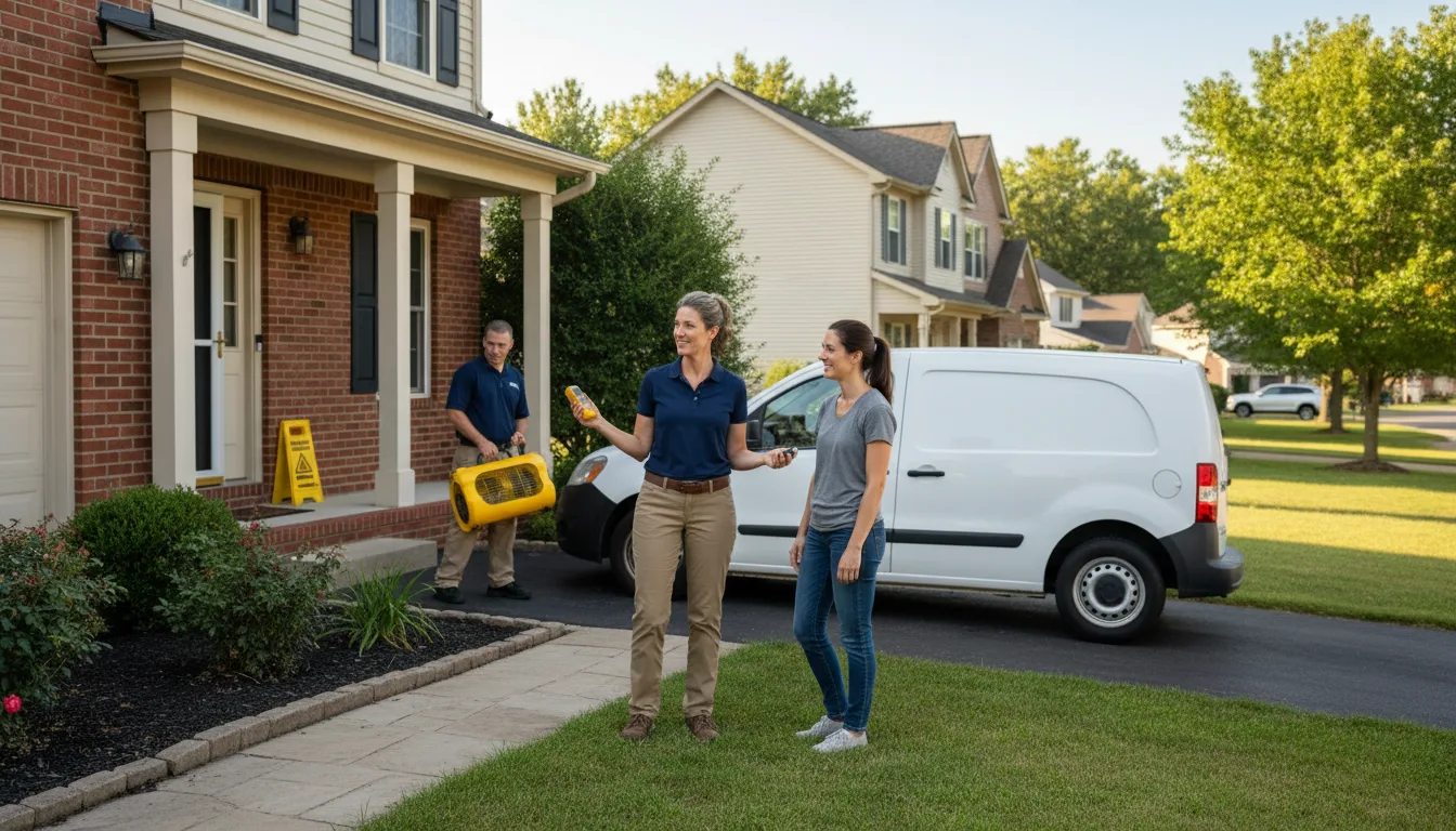 Residential water damage restoration in Kingston, IL
